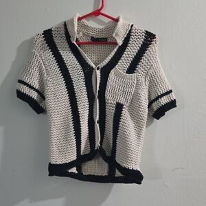 Zara Kids Knit Short Sleeve Cardigan